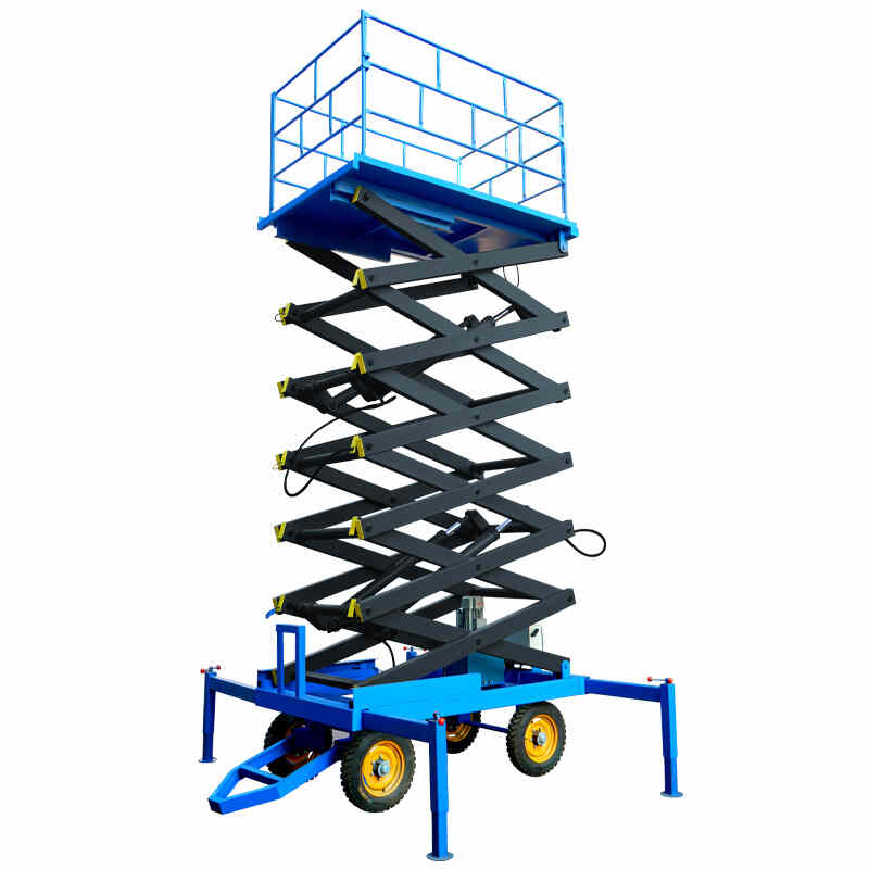電（diàn）動液壓升降機自（zì）行移動式小型登高車防墜室內全自動剪叉升降平台